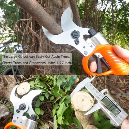 VIDAR Wired Electric Pruning Shears - 36V 4Ah Rechargeable Lithium Battery Powered Tree Branch Pruner 1.77Inch with Free Blades Maintenance Kit