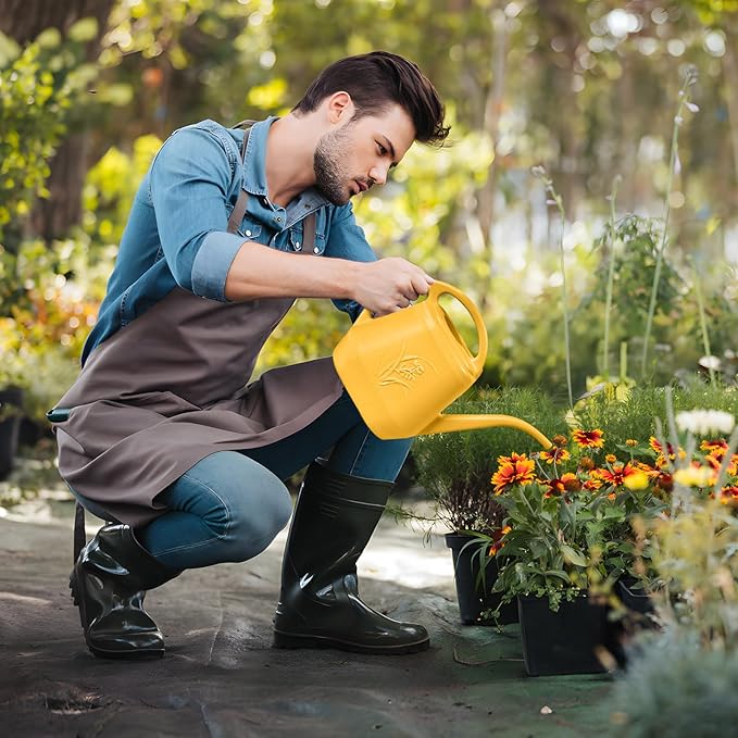 Watering Can - for Home Plant Garden - 1/2 Gallon - Orange