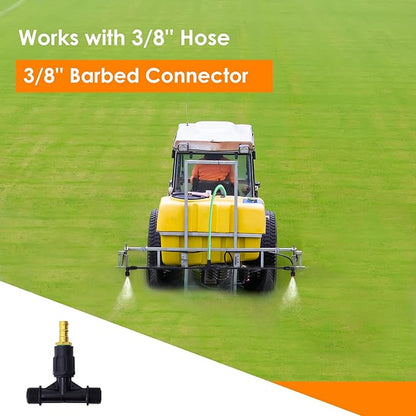 Sprayer Boom Wand with 3 Flow Rate Nozzles -Wide-Coverage Agricultural & Lawn Spray Attachment for Tractors/UTVs
