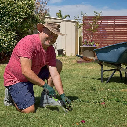 2 Pack Garden Hand Weeder Tool with Ergonomic Handle, Stainless Steel Garden Lawn Weed Puller