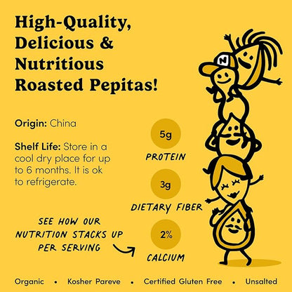 Nuts.com – Roasted Pepitas – 2 Lb Bag, Unsalted No Shell Pumpkin Seeds, Healthy Snack for Adults & Kids, Rich in Protein, Fiber & Calcium – Keto Friendly, Vegan, Gluten-Free & Kosher Pareve