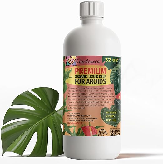 GARDENERA Premium Organic Seaweed & Kelp Superfood for AROID Plants - 32 oz - Liquid Kelp Fertilizer Concentrate (Makes 180 Gallons)