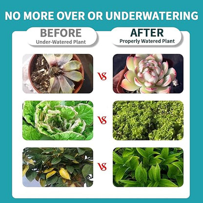 2 Pcs Green Soil Moisture Meter, Plant Water Meter, Moisture Meter for Plants, Soil MoistureTester, Soil Water Gauge for Plants, Plant Moisture Monitor No Battery Needed (Green+Green)