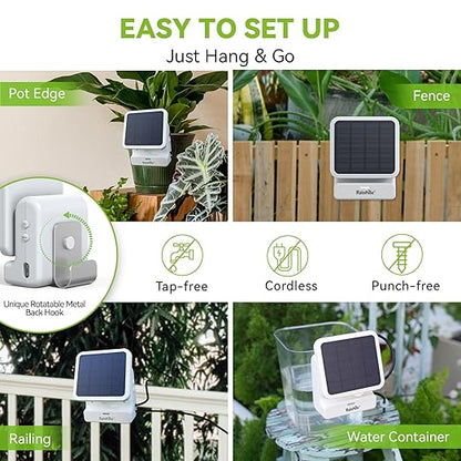 RAINPOINT Smart WiFi Solar Automatic Plant Watering System for House Potted Plants, Up to 20 Plants Expert Dripline Layouts Vacation Self Watering Drip Irrigation Pump Device Kit Indoor/Outdoor Garden