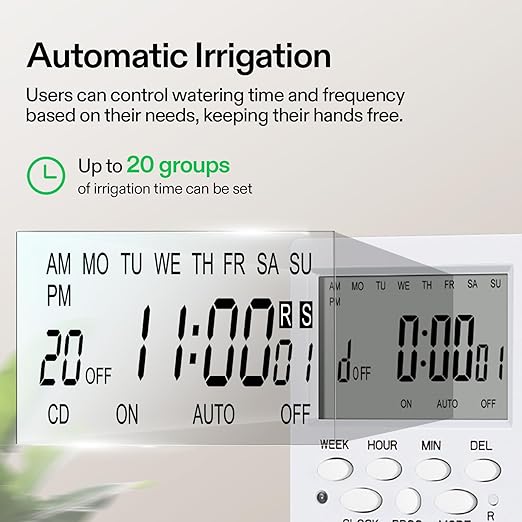 VIVOSUN Professional Automatic Drip Irrigation Kits, 15W Output, All in One Professional Grow Kit- Includes Pump, Timer and Regulator, 8 Drip Emitters Garden Plant Watering System Indoor Outdoor