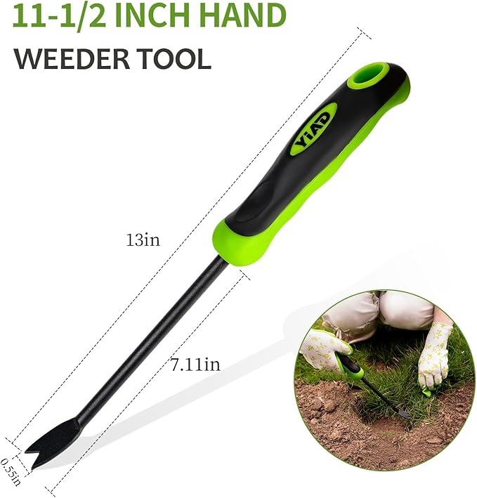 Dandelion Weed Puller Tool, Weed Puller Tool with Ergonomic Handle, Garden Weed Remover Tool for Planting, Dandelion Puller Flower and Vegetable Care in Lawn Garden Yard