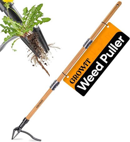 Stand Up Weed Puller Tool with Long Handle - Dandelion Weeding Tool, No More Bending