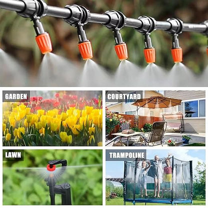 Drip Irrigation System Kit for Garden: 299CPS Automatic Drip Irrigation Kits Greenhouse Plant Watering System with 5 Kinds of Sprayers,1/4 inch 1/2 inch Irrigation Tubing Hose for Raised Bed