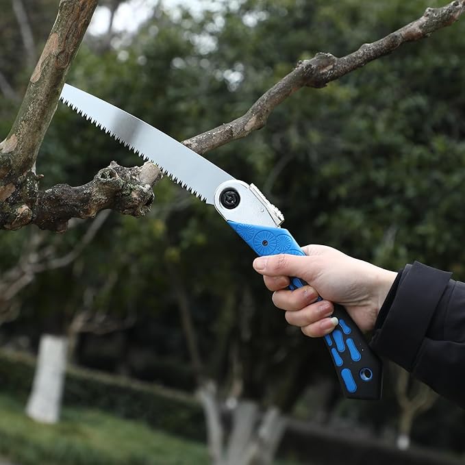 Toolux 8.27 Inch Folding Saw, SK-5 Steel Pocket Hand Saws for Wood, Hunting and Camping, Pruning Saw for Cutting Branches and Tree Limbs on Backpacking & Bushcraft Trips, With Carry Case