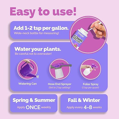 Flower Fertilizer, Flowering Plant PK Bloom Booster, Liquid Plant Food 128 oz (1 Gallon)