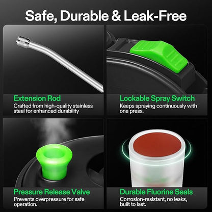 VIVOSUN 70oz Pump Sprayer, Portable Water Spray Bottle for Spraying Plants, Flowers, Weeds and Cleaning, Hand Pump with Side Filling Port, Measuring Cup, Adjustable Nozzles