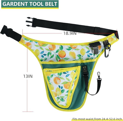 KUNN Garden Tool Belt for Women,Waist Pouch Apron with Pockets for Gardening,Florists