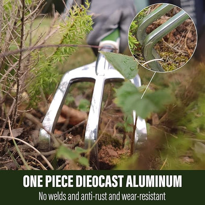 Aimerla Gardening Tools Set of 9 Heavy Duty Garden Tools with Non-Slip Rubber Grip with Large Garden Bag for Tools Durable Hand Tools for Gardening, Weeding,Gardening Gifts for Women,Men (Dark Green)