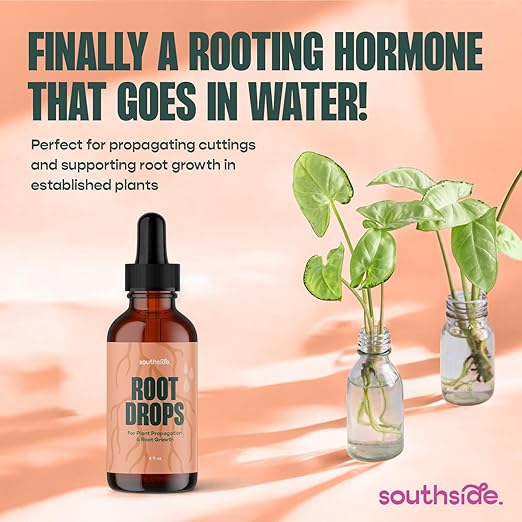 Root Drops - Liquid Rooting Hormone | Fast Propagation, Stronger Roots, Less Shock | Works in Water, Soil, Leca, Moss | for All Indoor Houseplants Like Pothos, Monstera, Philodendron (4 oz)