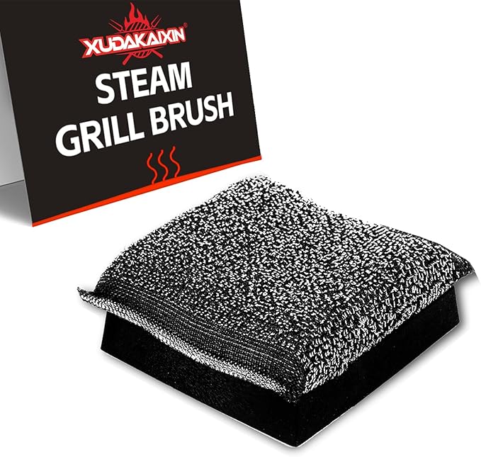 BBQ Replaceable Scraper Cleaning Head, Durable for Cast Iron or Stainless-Steel Grates, Barbecue Cleaner.