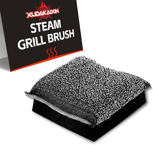 BBQ Replaceable Scraper Cleaning Head, Durable for Cast Iron or Stainless-Steel Grates, Barbecue Cleaner.
