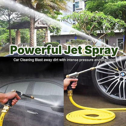 Garden Hose Nozzle Sprayer High Pressure Garden Hose Nozzle Heavy Duty Water Sprayer for Garden Spray Patio Outdoor Washer Pet Shower Car Wash attachment (LongRodHeat-insulated)