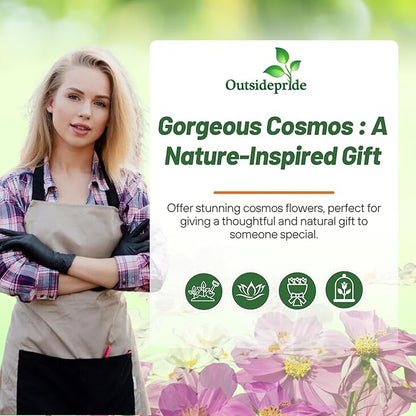 Outsidepride Sensation Mix Cosmos Bipinnatus Seeds - 5 lbs. Annual, Drought-Tolerant, Self-Sowing, Mixed Flower Seeds for Planting Outdoors, Easy-Grow Pollinator Garden & Cut Flowers (AAS Winner)