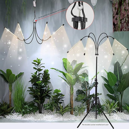 LED Plant Grow Light with Stand, LED Grow Light Full Spectrum for Indoor Plants,10 Dimmable Levels,3 Modes Timing,Tripod Adjustable 15-72 inch.
