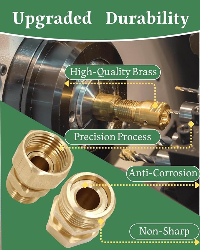 3/4 Ght Garden Hose 360° Swivel Connector Adapter,Swivel Fitting Use for Garden Hoses,Hose Nozzles,Sprayers,Lawn Sprinklers,and Other Garden Watering Devices