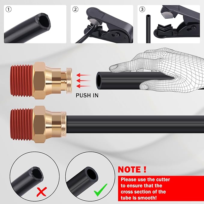 CheeMuii 200 FT 3/8 Pneumatic Tubing 3/8" DOT Air Line SAE J844 PA12 Nylon DOT Air Hose 61 Meter 3/8 Inch OD Pneumatic Air Tubing Pipe Hose Line
