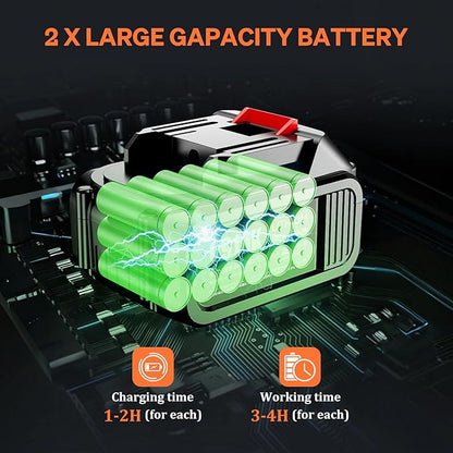 Electric Pruning Shears Cordless Pruner Shears Brushless 35mm Cutting Diameter with 2000mAh*2 Rechargeable Batteries for Garden Tree Pruner Branch