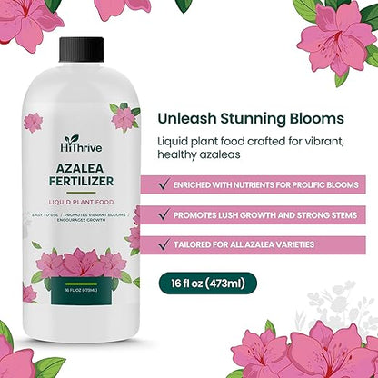 16oz Azalea Fertilizer Outdoor - Makes 16 Gallons of Azalea Plant Food, Liquid Fertilizer for Acid Loving Plants - Flower Food for Vibrant Blooms, Greener Leaves, Healthy Growth & Resilient Roots