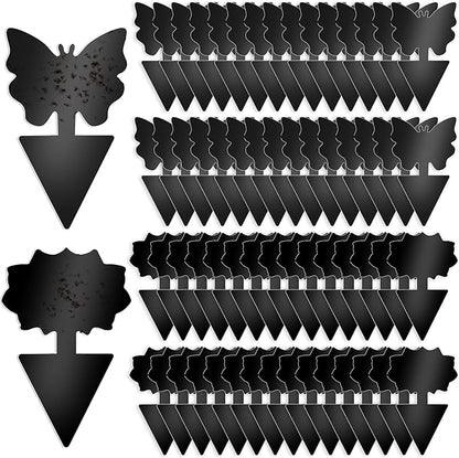 Fruit Fly Traps, 60 Pack Black Sticky Traps, Fungus Gnat Traps, Plant Fly Stickers for Indoor and Outdoor Use Protect The Plant