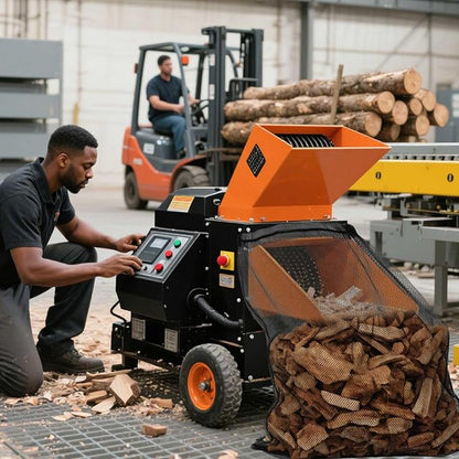 Boao 4 Pcs Wood Chipper Shredder Bag 24" x 48" Leaf Mulcher Shredder Collection Bags, Lawn Tractor Leaf Bag Wood Chipper Cover for Electric Shredders Lawn Tractor Machine Universal Part