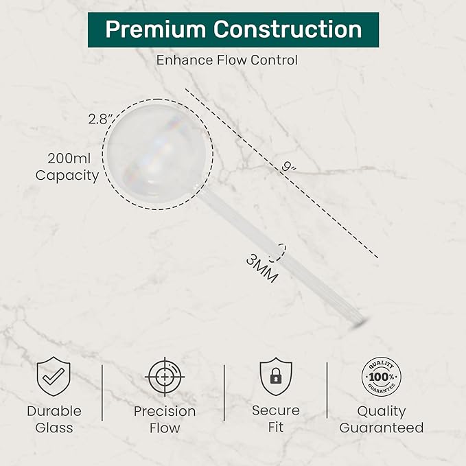 LGL Plant Watering Globes - Automatic Self Watering Globes. Decorative Self Watering Planter. Self Watering Spikes to Support Plant Health. 2 Pack x 200ml.