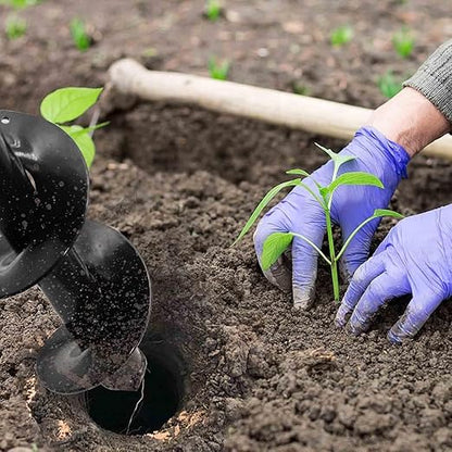 TCBWFY 4"x12"Auger Drill Bit for Planting Digging Holes,Garden Plant Flower Bulb Auger Spiral Hole Drill Rapid Bulb Planter Earth Auger Bit,Compatible to Hex Adjustable Chuck