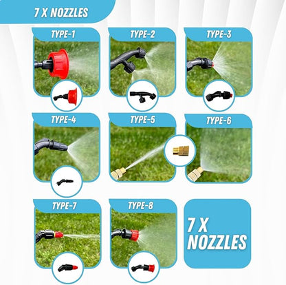 Battery Powered Backpack Sprayer 2.6 Gallon, 0-70 PSI Adjustable Pressure, Long-Lasting Lithium-Ion Battery&Charger, 7 Nozzles, Lawn and Garden Electric Sprayer for Weed/Pest Control Watering and more