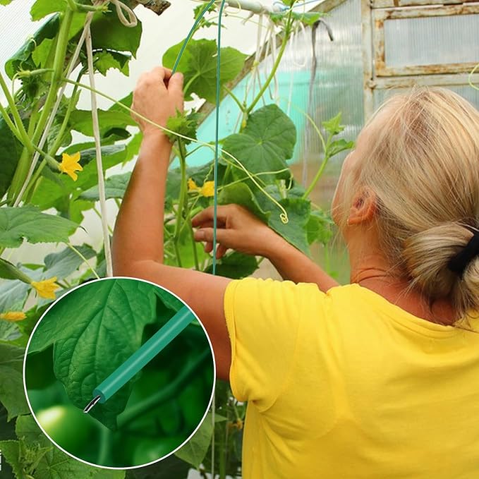 130 Feet Soft Plant Tie Green Twist Garden Ties for Plants Gardening Home Office Organization TPR Garden Ties Supplies with 2.5mm Diameter