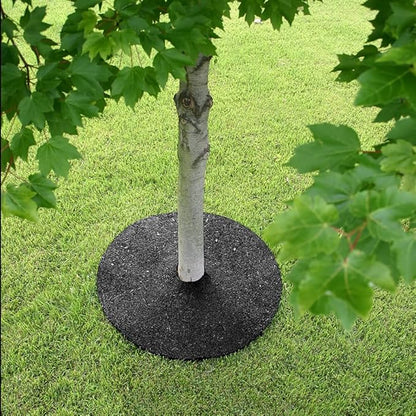 Rubberific 24" Rubber Mulch Tree Ring - 3 Pack (Black)