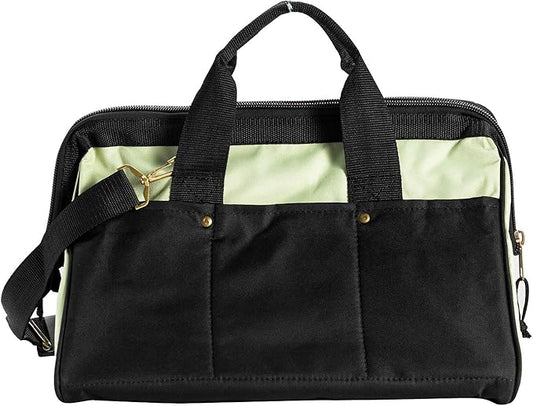 Jetech 17.5-Inch Heavy-Duty Electrician Tool Bag, Waterproof Top Wide Mouth Tools Storage Bag with Adjustable Shoulder Strap MultiPurpose Organizer Bag for Construction Gardening Man