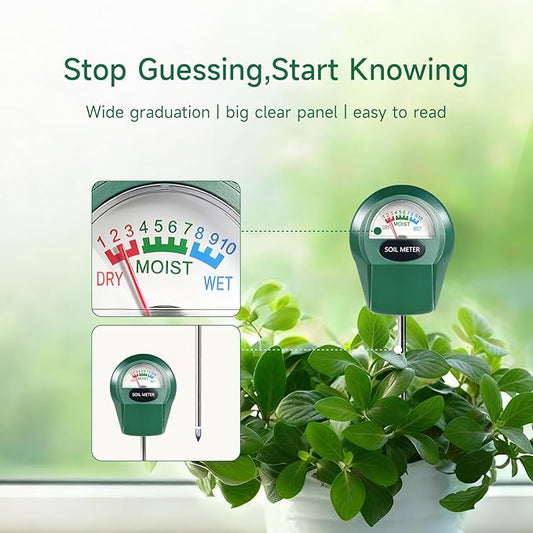 Soil Moisture Meter for Plants, Hygrometer Sensor Water Monitor, Plant Moisture Tester for Indoor Outdoor Garden, Potted Plants, Farm, Lawn, No Battery Needed