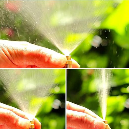 New drip Irrigation kit, Automatic Garden Watering System, Quick Connector and 360-degree Bending Dropper atomizing Copper Nozzle, Garden Plant Lawn Courtyard Watering System. (Timer)