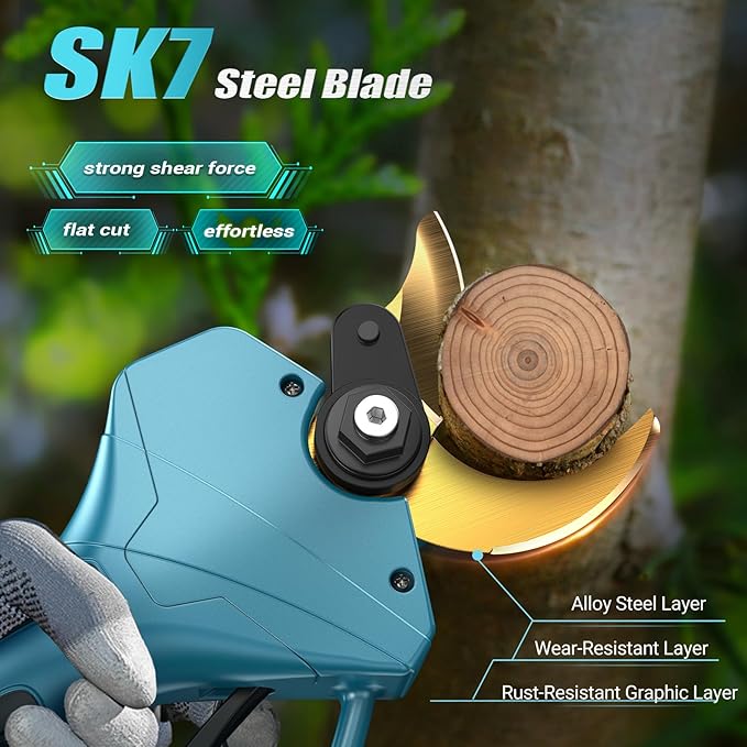 Cordless Electric Pruning Shears for Makita 18V Battery, 2.4" Cutting Brushless Electric Pruner, Tree Branch Cutter for Tree & Flower Trimming w/LED Display, 2 Levels Adjustable (Bare Tool)