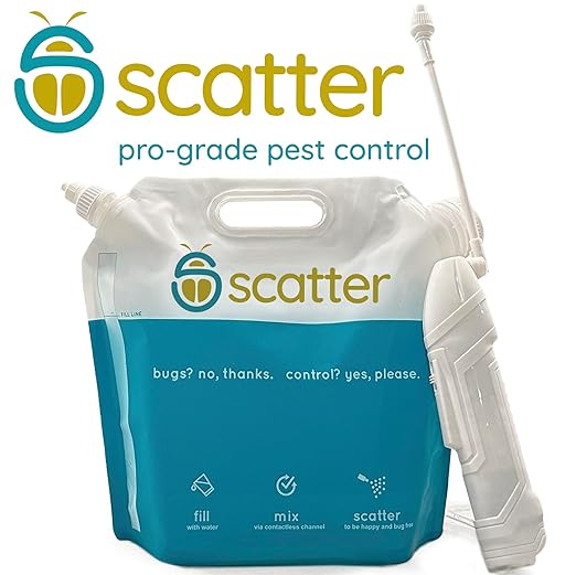 Scatter DIY Pest Control Kit - Home Barrier Pest Control | Pro Grade Insecticide Bug Killer Spray ft. Scatter Unique New SafetyChannel™ | Fast-Acting, Long-Lasting Protection Against Common Pests