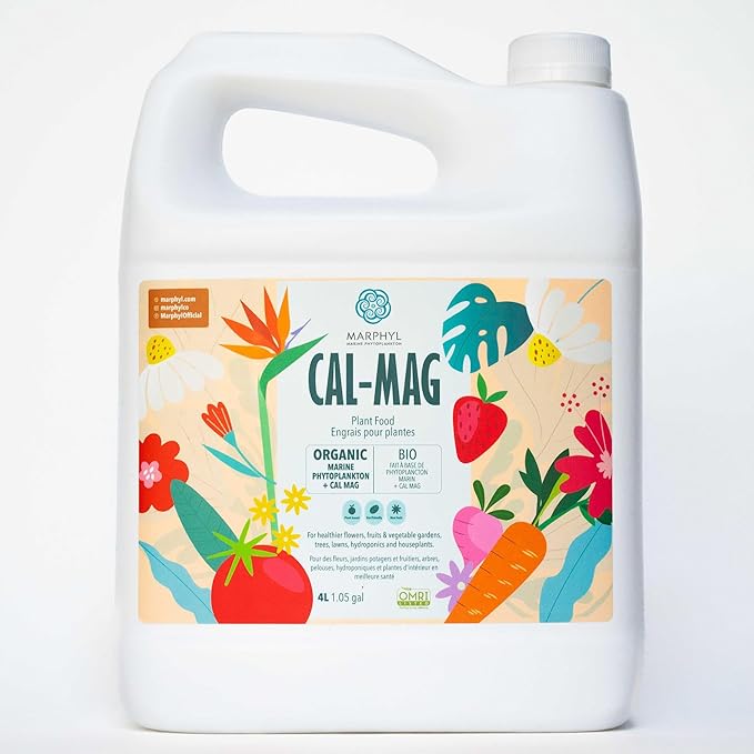 MARPHYL Organic CALMAG Liquid Fertilizer, Calcium + Magnesium, Corrects Common Plant Deficiencies, for Garden, Flowers, Vegetables, Succulents, Bamboo, Hydroponics 1.05 gal