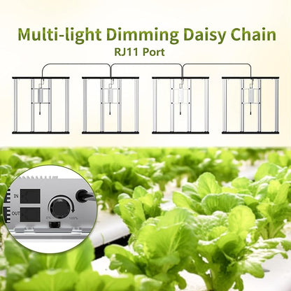 FARMLITE LED Grow Lights for Indoor Plants - Full Spectrum Growing Light - Plant Hanging Growing Lamps - Seedling Daisy Chain - Dimmable Board - 4x4ft Coverage (420watts)