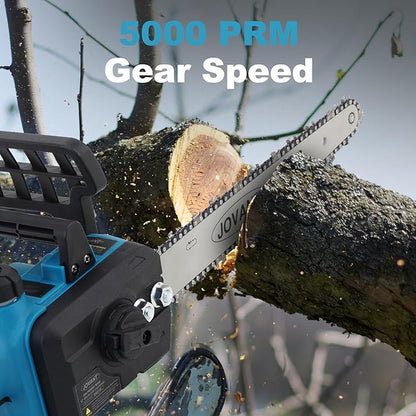12 Inch Electric Pole Saws for Tree Trimming, 2-in-1 Cordless Pole Saw 2 x 4.0Ah Battery Powered Pole Chainsaw Lightweight with Shoulder Strap for Thicker Wood Cutting Pruning