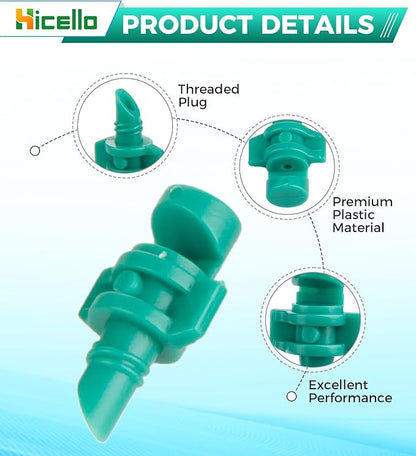 250PCS 180 Degree Misting Nozzle Irrigation, Sprinklers Sprayer for Garden Irrigation System, Micro Sprayer Refraction Automizing Drippers