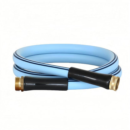 Atlantic Heavy Duty Garden Hose 6 ft x 5/8 Inch Blue Color, Short Connection Leader Hose with Male-Female Connectors (6 Feet)