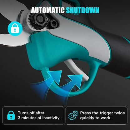 Cordless Electric Pruning Shears for Makita 18V Battery, Brushless Portable Pruner 1.2'' (30mm) Cutting Diameter w/LED Display, 4 Wrenches for Gardening Tree Branch (Battery NOT included)