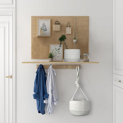 Hanging Planter Basket 2 Pack Jute Hanging Plant Holder Handmade Boho Plant Hangers Rope Woven Hanging Plant Holder Modern Storage Organizer Plant Hangers for Indoor Home Decor