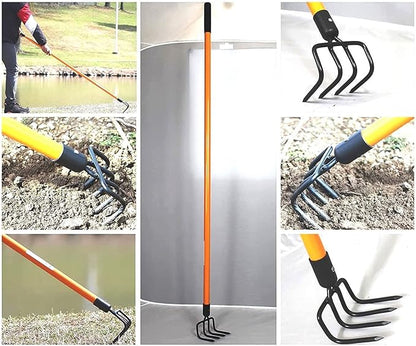 Ashman Garden Cultivator (1Pack)– Sturdy Hand Tiller/Cultivator – Heavy Duty Blade for Digging, Loosening Soil and Weeding – Rubber Grip Handle for a Strong Hold – Rust Resistant