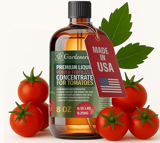 Liquid Power Tomatoes Fertilizer - Professional Liquid Plant Food for Tomatoes - Fast-Acting Concentrate for Growth, Strong Roots & High-Yield Harvest - 8 oz - Indoor & Outdoor Use