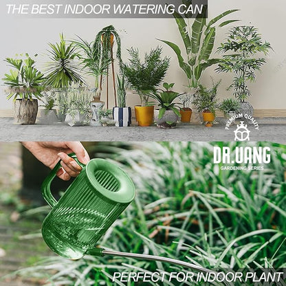 Small Watering Can Indoor Plants with Long Spout (1L, Green)