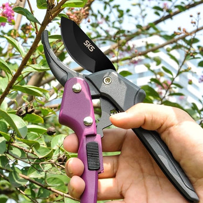 Garden clippers, premium Germany pruners, Work 3 times easier, professional pruning shears, cutting rose, flower, hedge, stem, tree, Sharp gardening scissors, Arthritis weak hand snips (Japanese-2, 1)